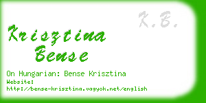 krisztina bense business card